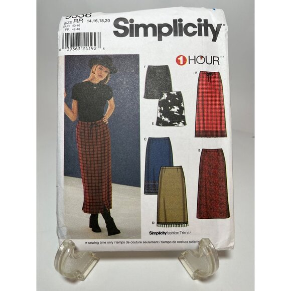 Vintage Simplicity Sewing Pattern Ladies Relaxed Fit Skirt Pattern 9336 UNCUT - Picture 1 of 3